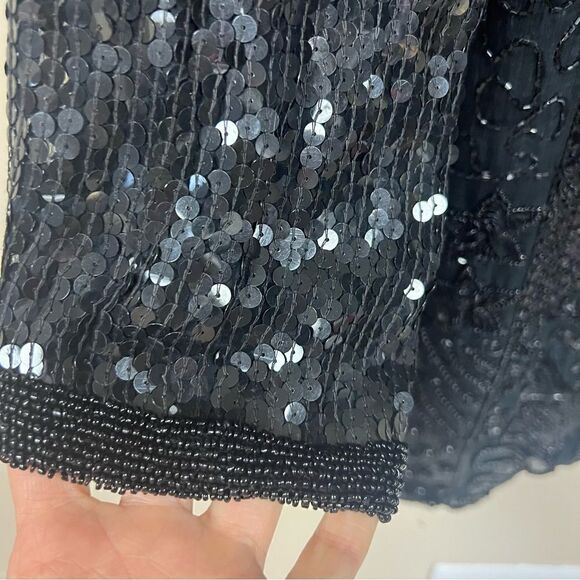 Joseph Le Bon beaded and sequined longline jacket. M - Picture 4 of 12